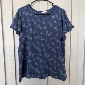 Easel Los Angeles women’s blue blouse size large